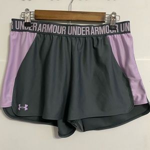 under armour athletic running shorts large